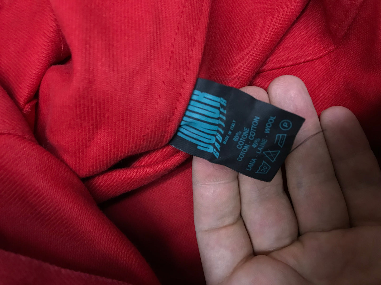 Vintage Jean Paul Gaultier Junior denim and wool jacket