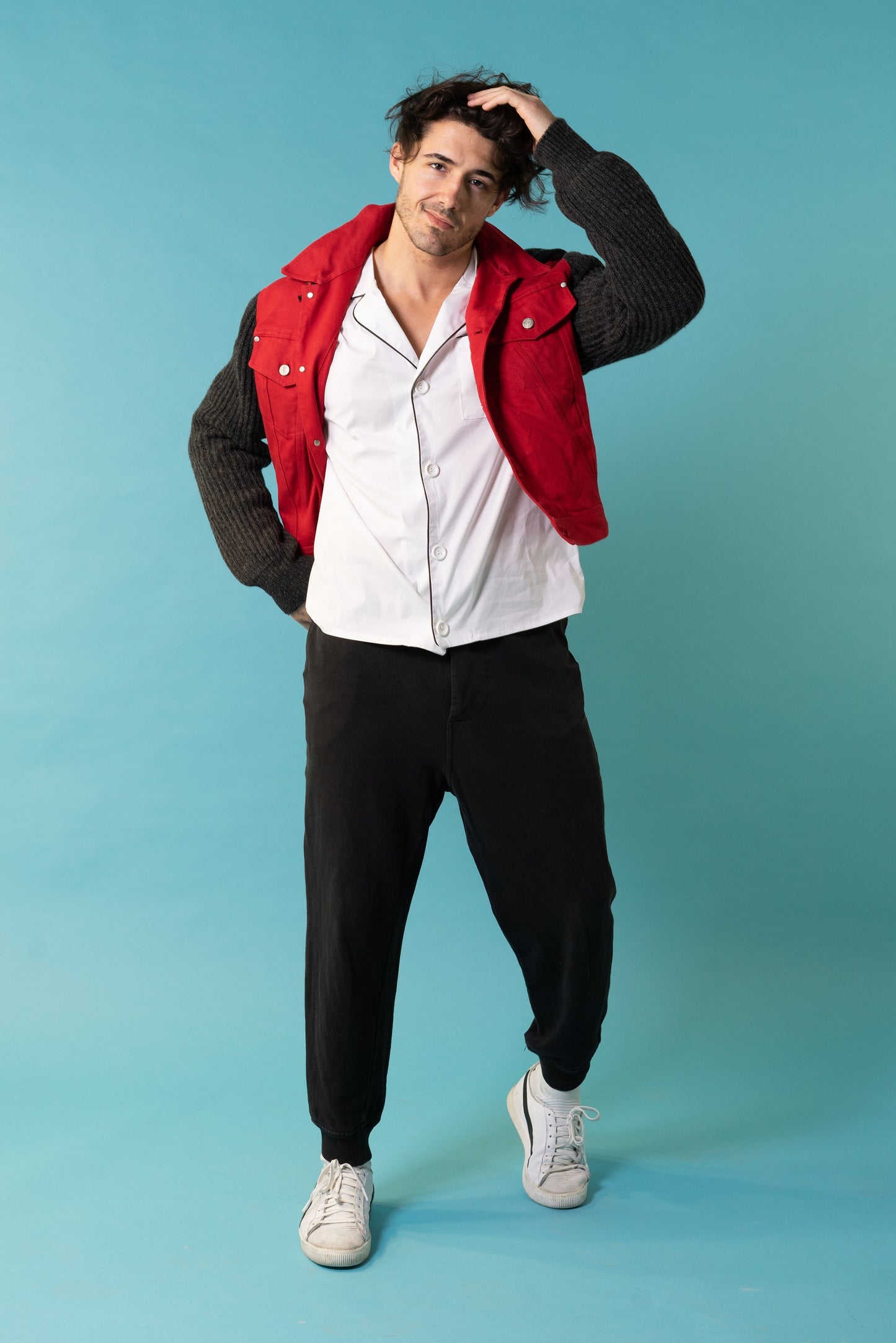 Vintage Jean Paul Gaultier Junior denim and wool jacket