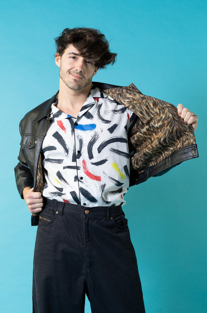 Vintage Jean Paul Gaultier Junior PU leather jacket.