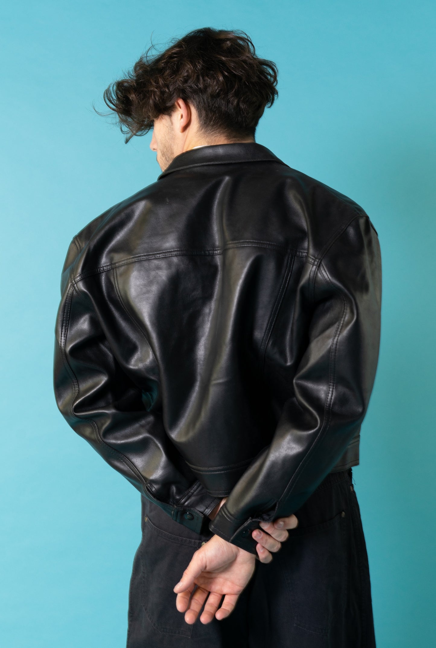 Vintage Jean Paul Gaultier Junior PU leather jacket.