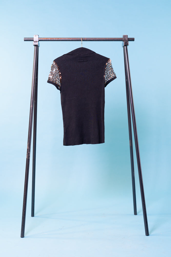 Vintage Jean Paul Gaultier T-shirt with sequins sleeves