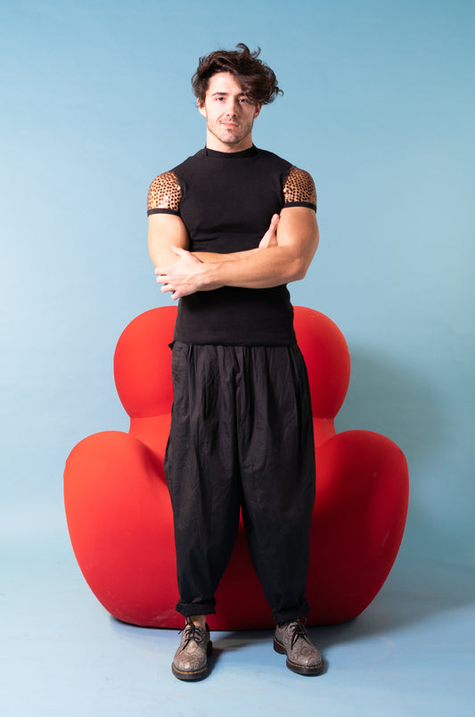 Vintage Jean Paul Gaultier T-shirt with sequins sleeves