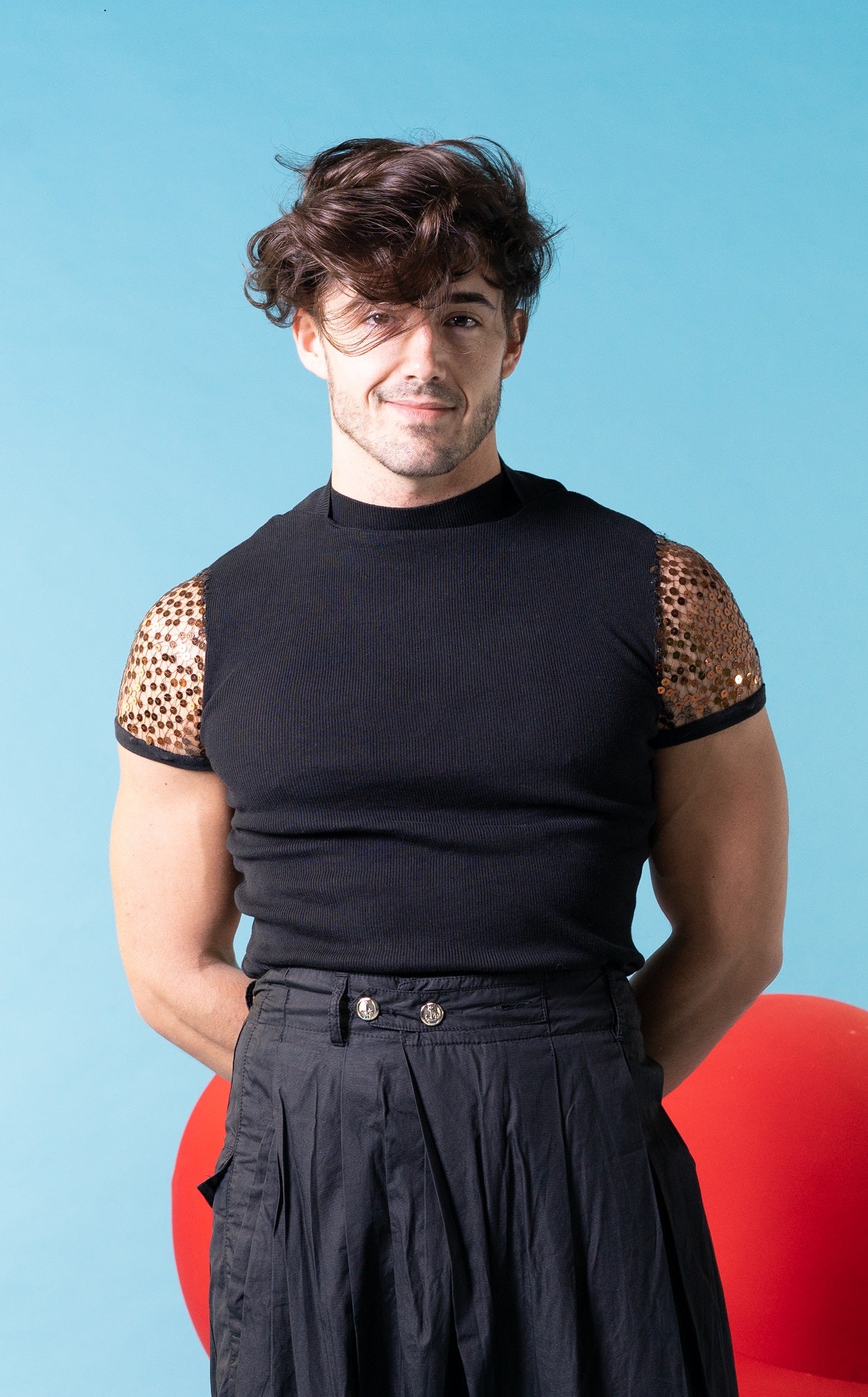 Vintage Jean Paul Gaultier T-shirt with sequins sleeves