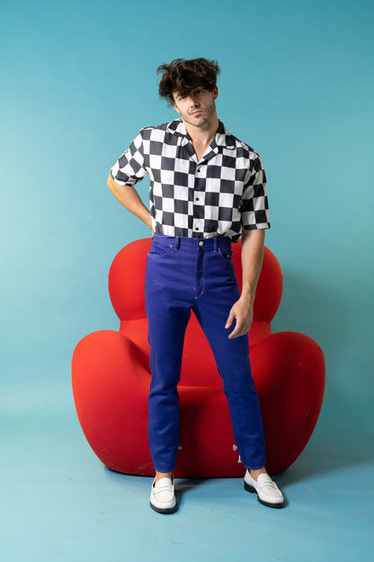 Vintage Jean Paul Gaultier Junior blue laced trousers