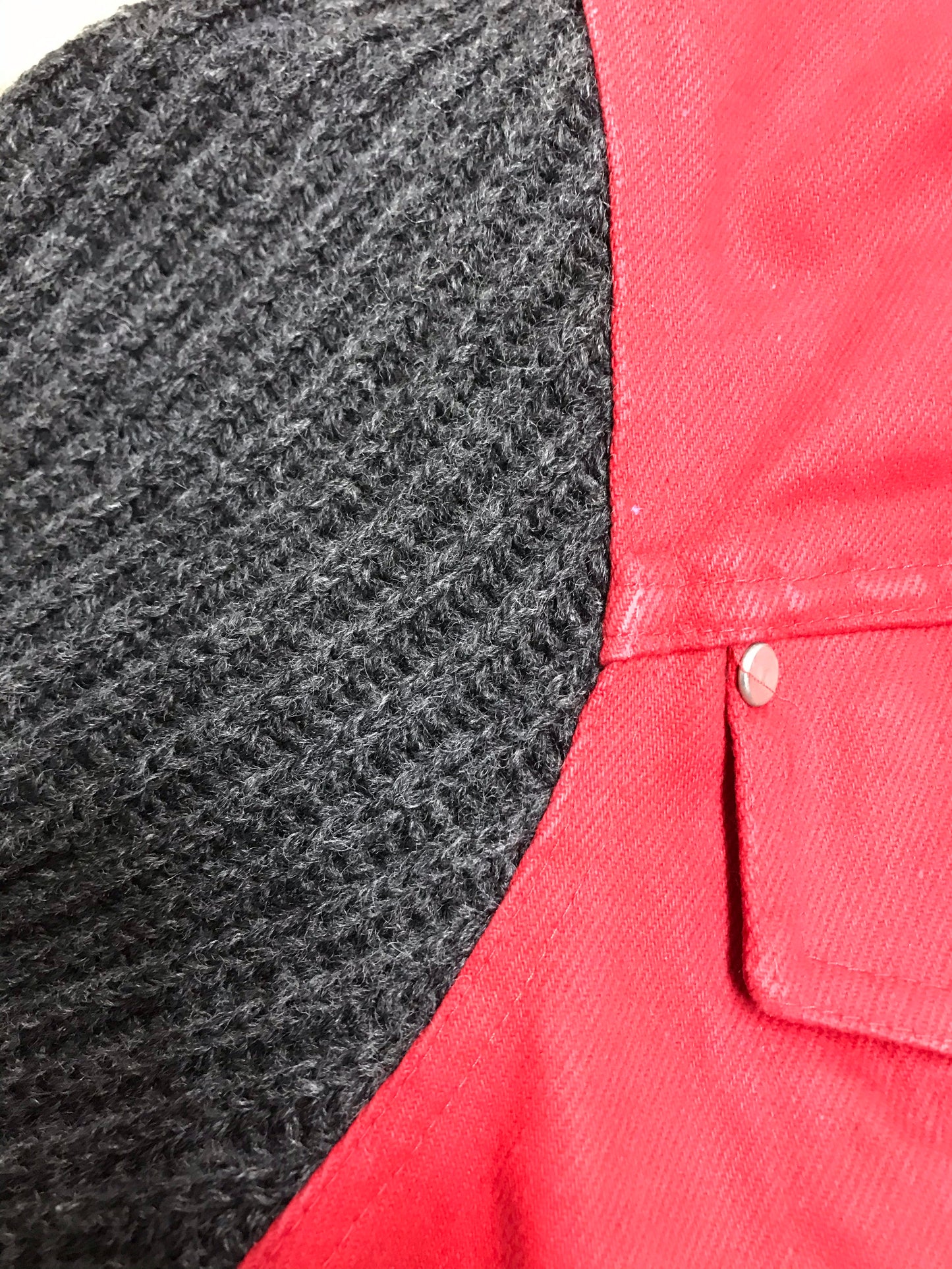 Vintage Jean Paul Gaultier Junior denim and wool jacket