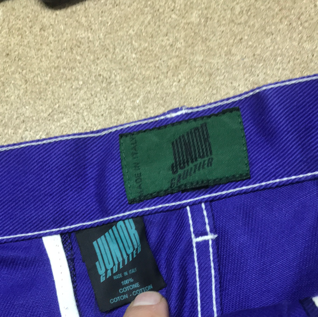 Vintage Jean Paul Gaultier Junior blue laced trousers