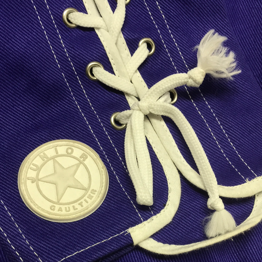 Vintage Jean Paul Gaultier Junior blue laced trousers