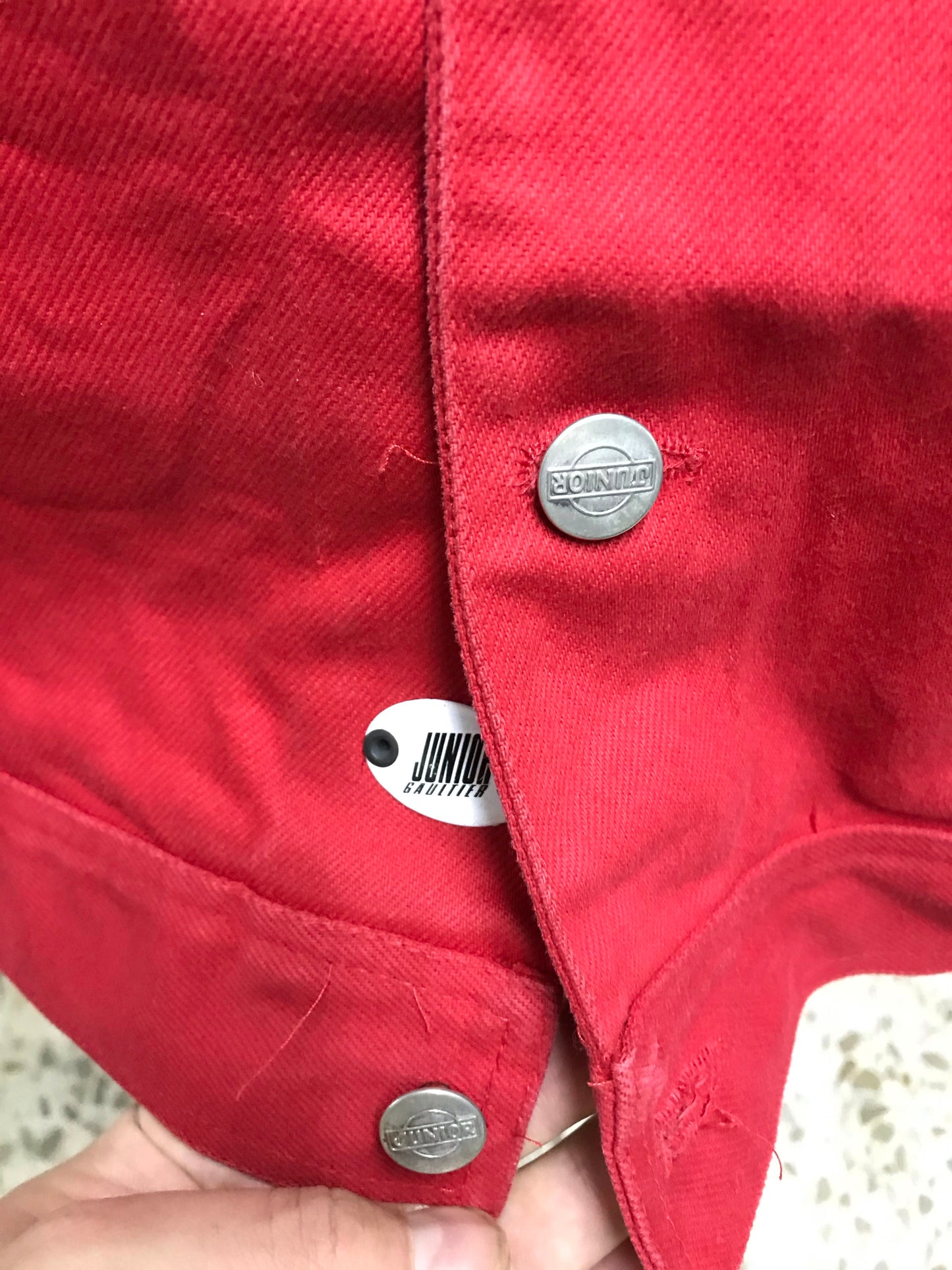 Vintage Jean Paul Gaultier Junior denim and wool jacket